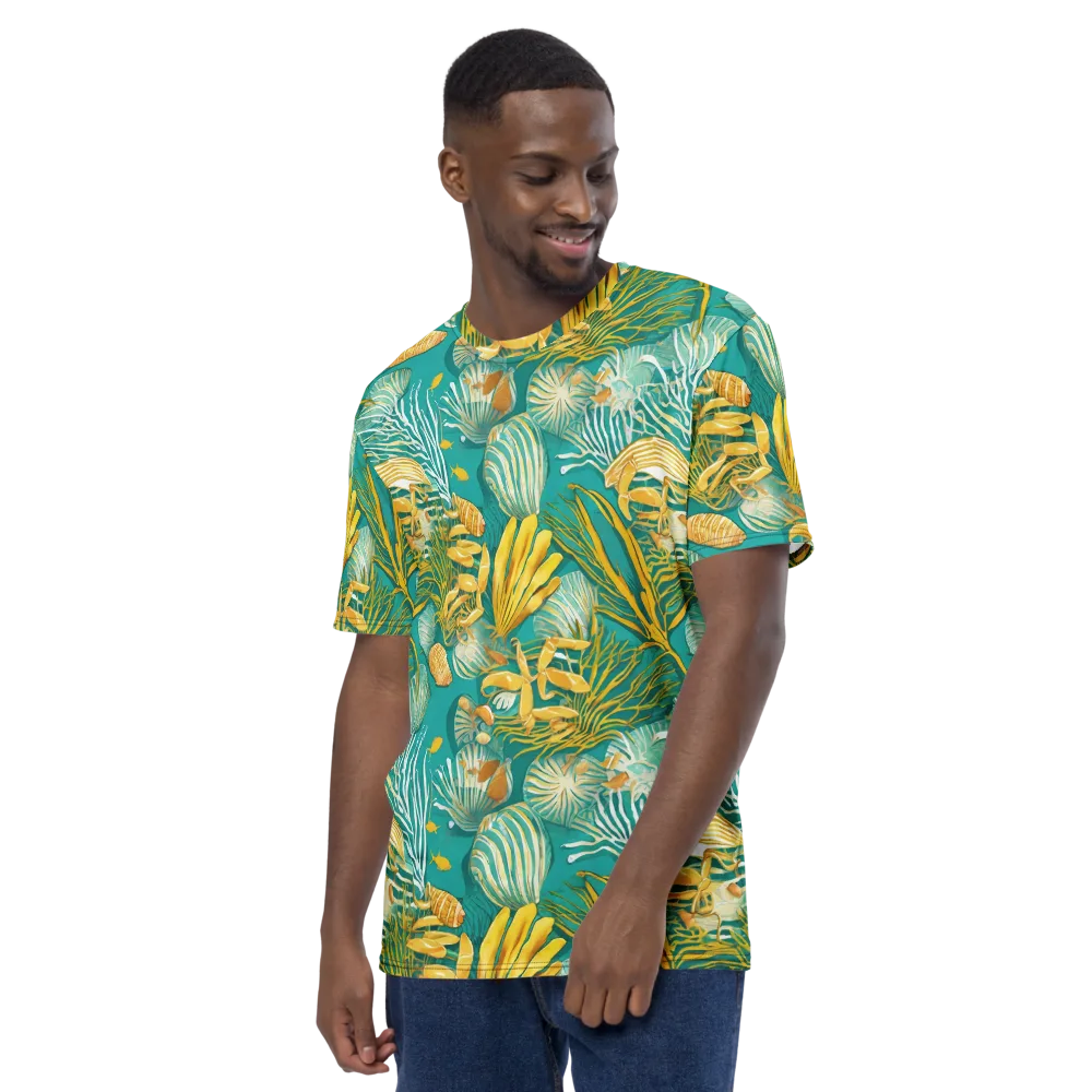 Tidal Gilt on Men's Crew Neck T-Shirt — Left