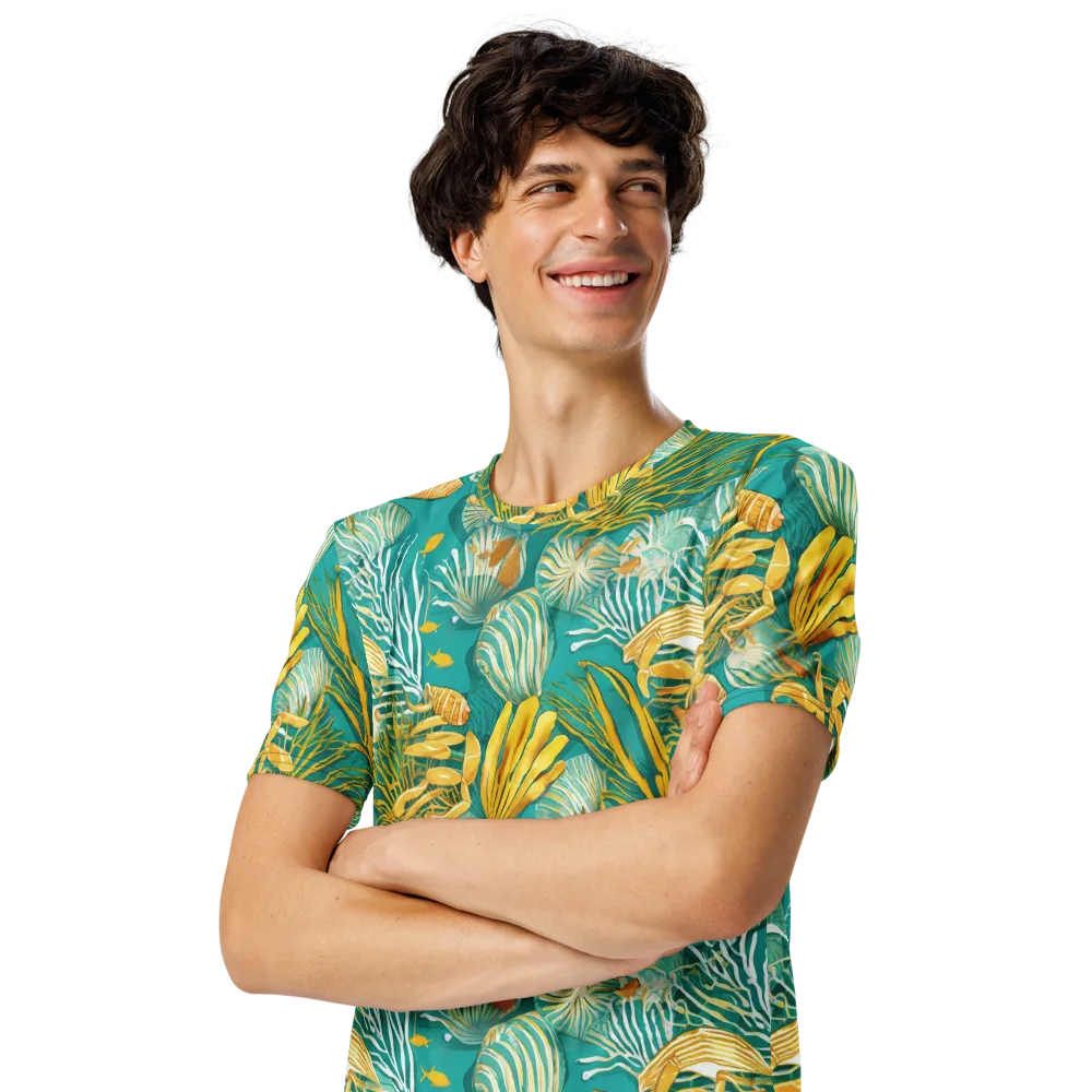 Tidal Gilt on Men's Crew Neck T-Shirt — Left Front