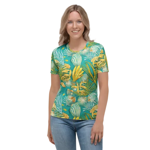 Tidal Gilt on a Women's Crew Neck T-Shirt