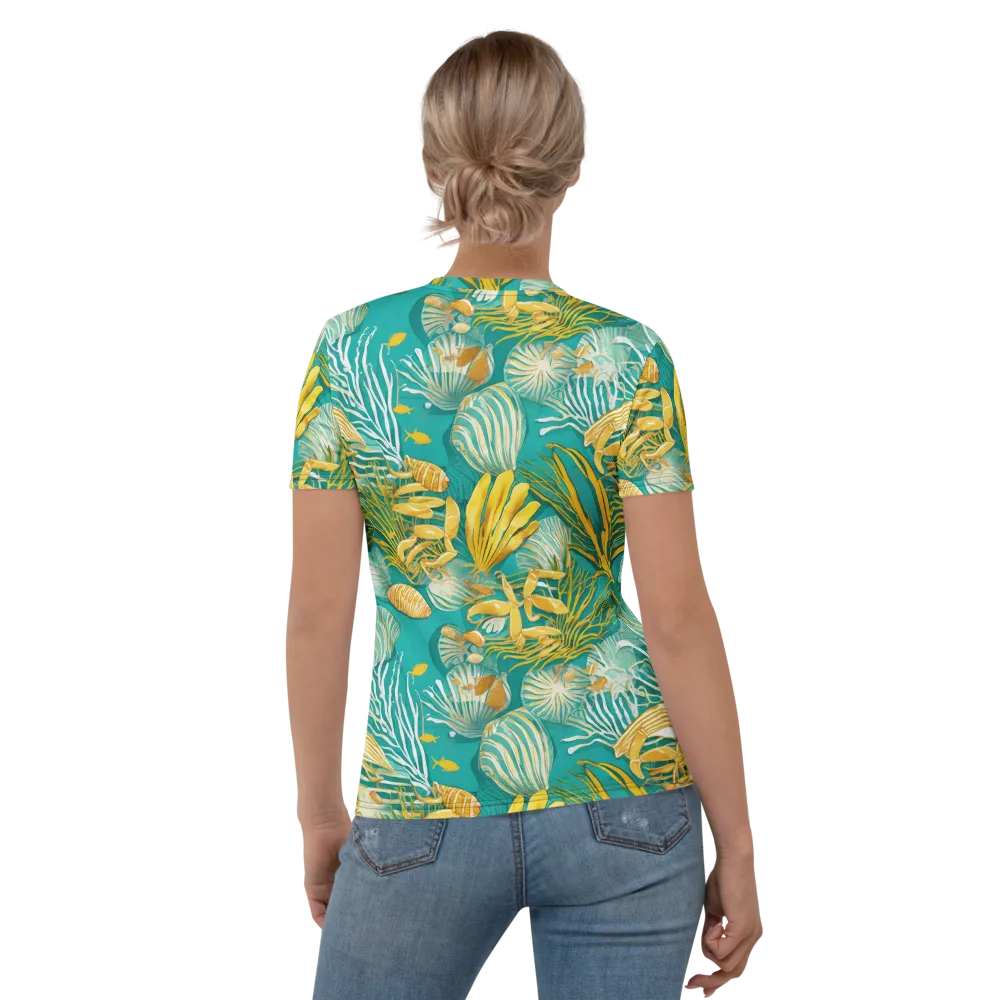 Tidal Gilt on Women's Crew Neck T-Shirt — Back