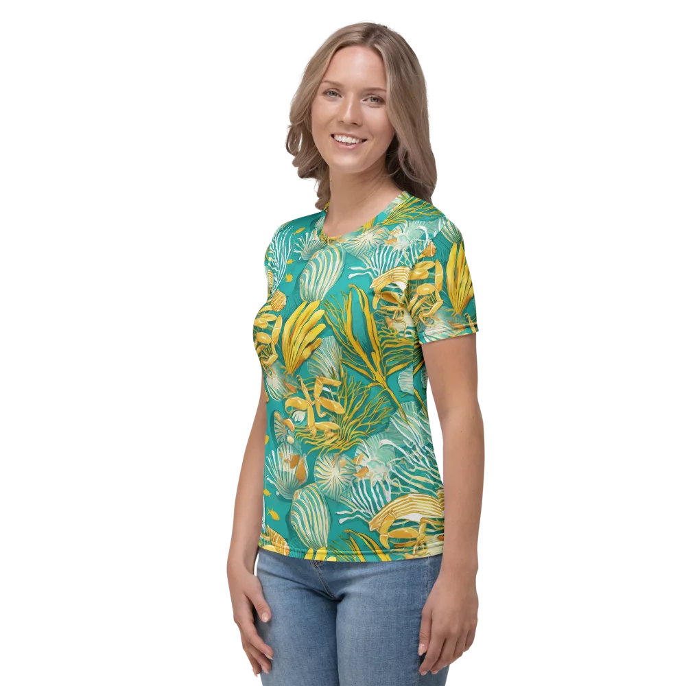 Tidal Gilt on Women's Crew Neck T-Shirt — Left