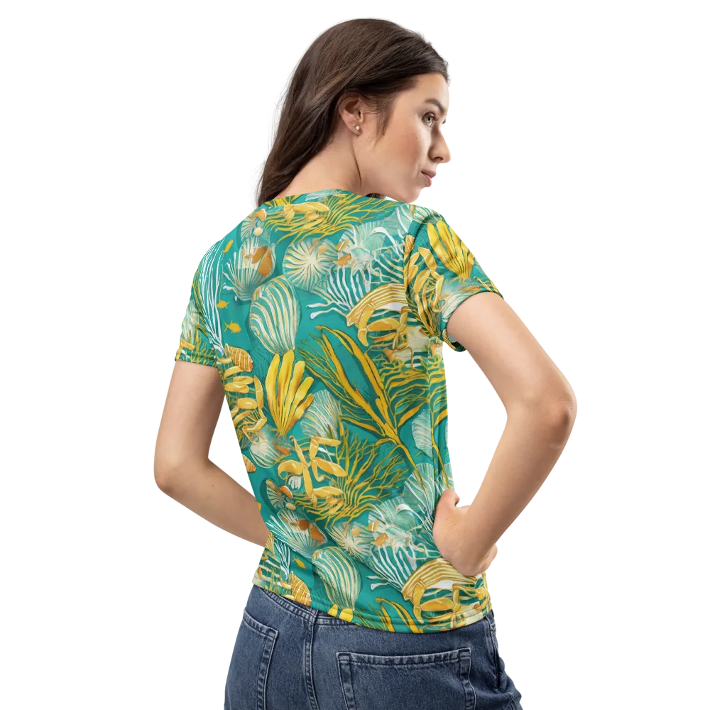 Tidal Gilt on Women's Crew Neck T-Shirt — Back