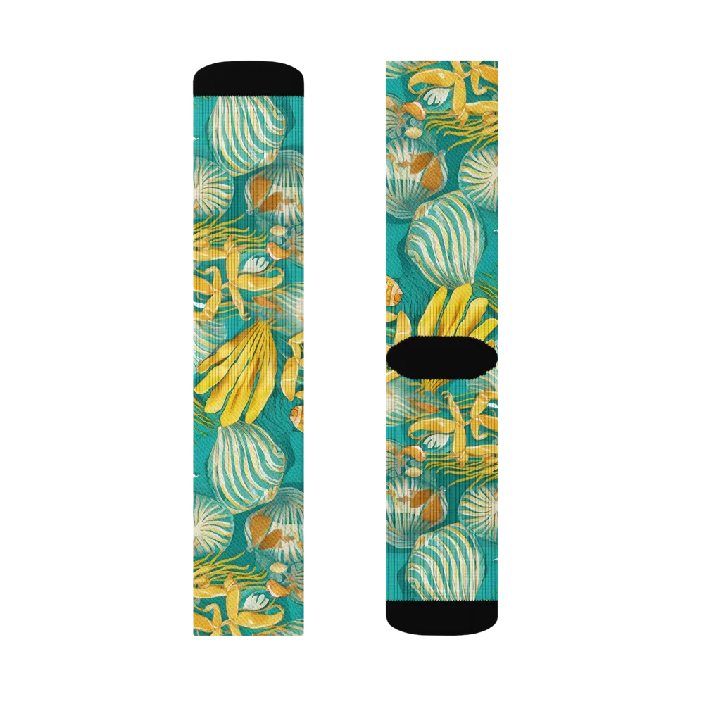 Tidal Gilt on Socks — Left Sock
