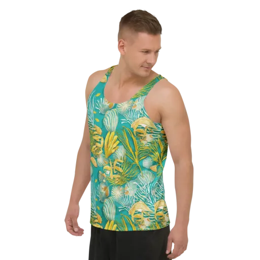 Tidal Gilt on a Men's Tank Top