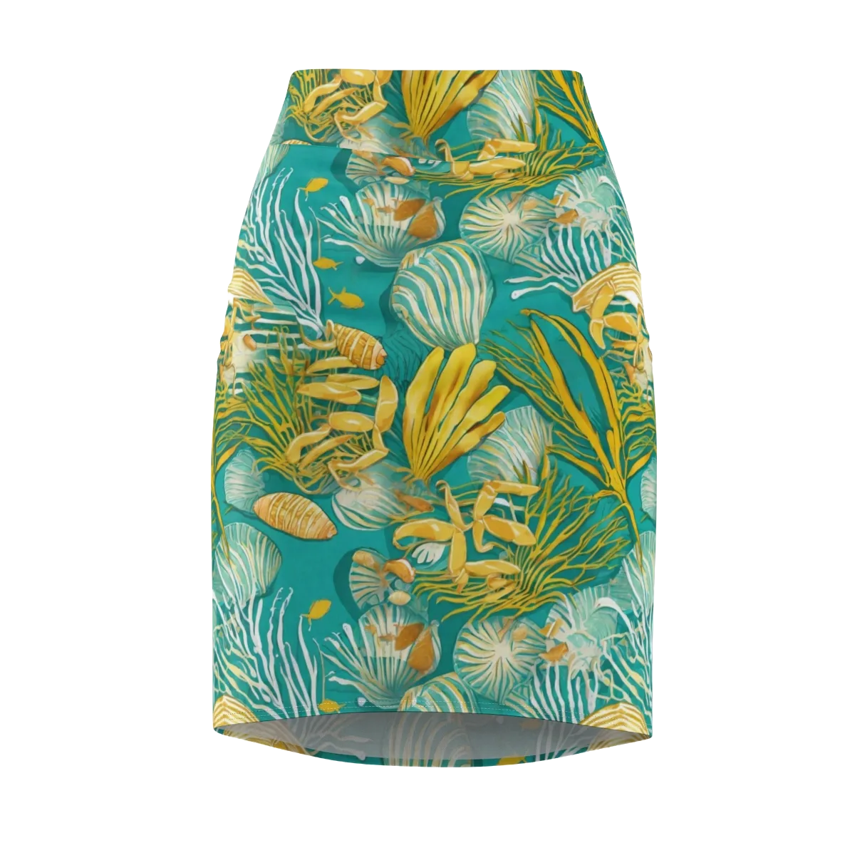 Tidal Gilt on Pencil Skirt — Front