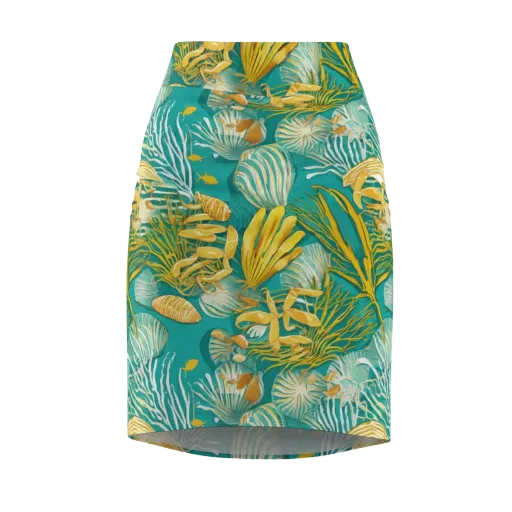Tidal Gilt on a Pencil Skirt