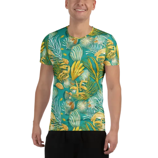 Tidal Gilt on a Men's Athletic T-Shirt