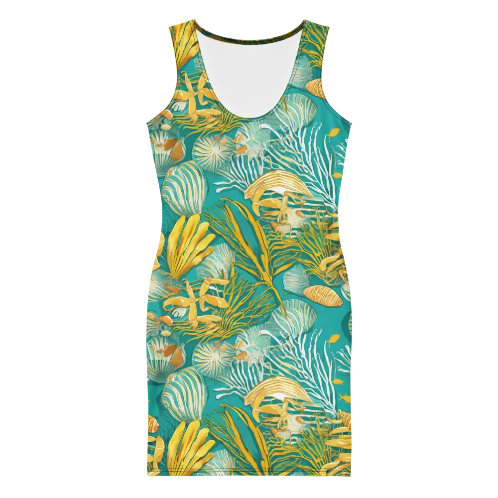 Tidal Gilt on Bodycon Dress — Front