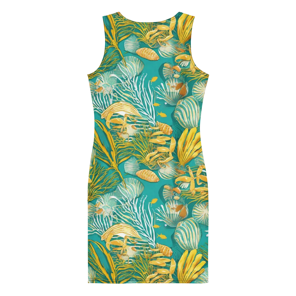 Tidal Gilt on Bodycon Dress — Back