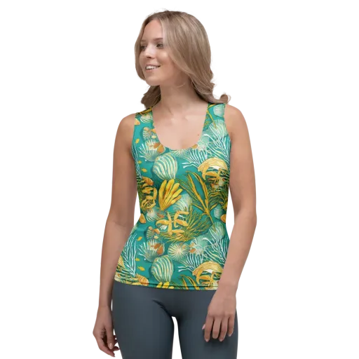 Tidal Gilt on a Women's Tank Top