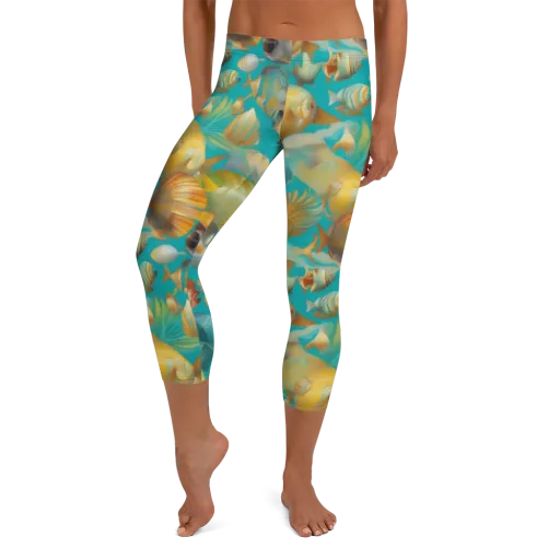 Gilded Shoal on a Capri Leggings