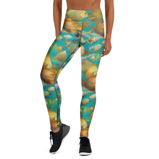 Gilded Shoal on a Yoga Leggings