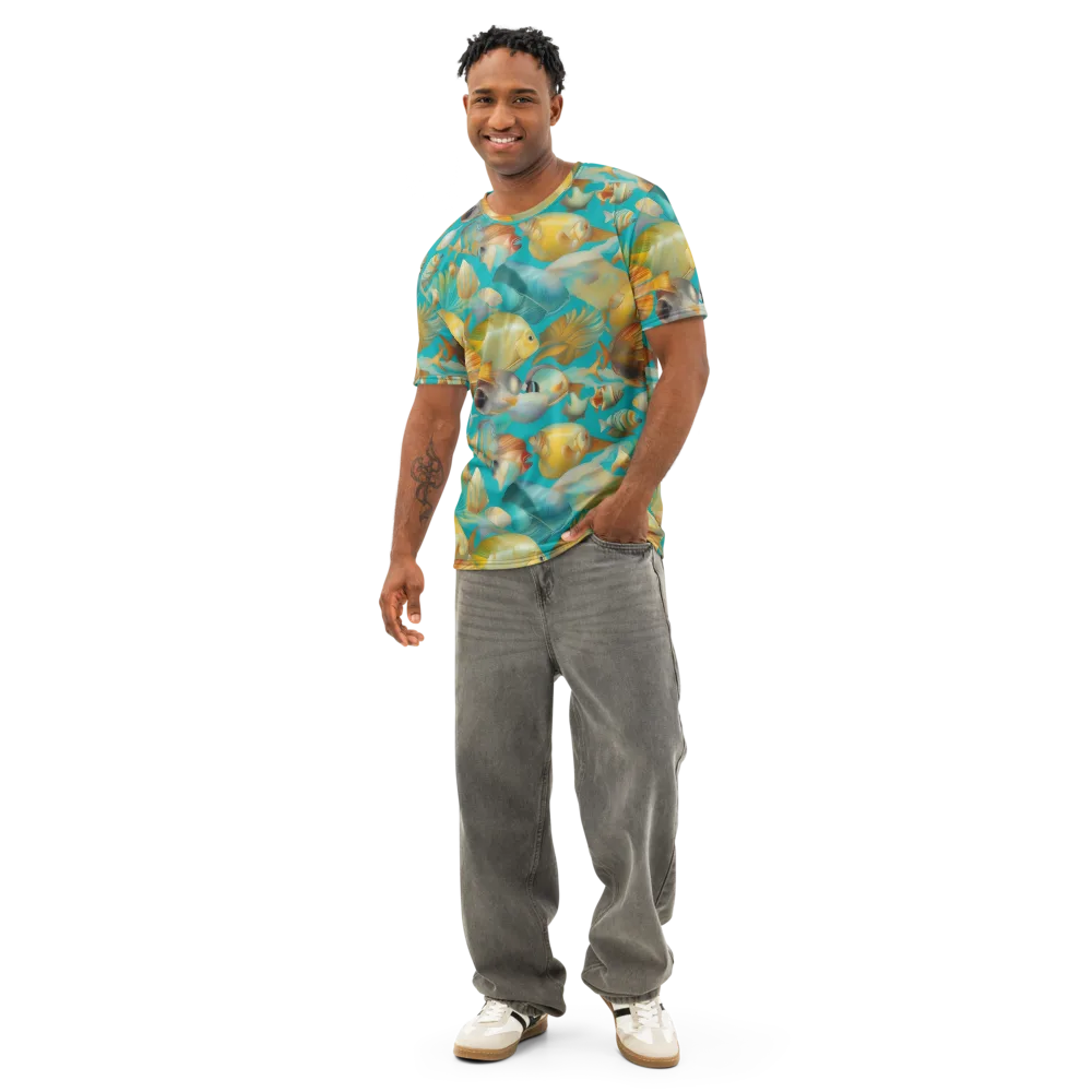 Gilded Shoal on Men's Cotton Crew Neck T-Shirt — Front