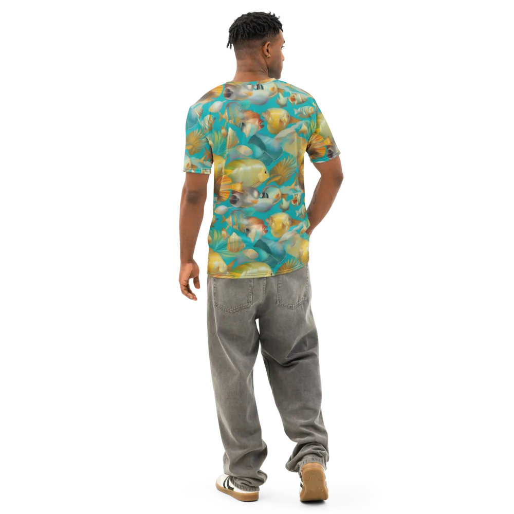 Gilded Shoal on Men's Cotton Crew Neck T-Shirt — Back