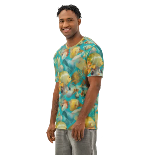 Gilded Shoal on a Men's Cotton Crew Neck T-Shirt