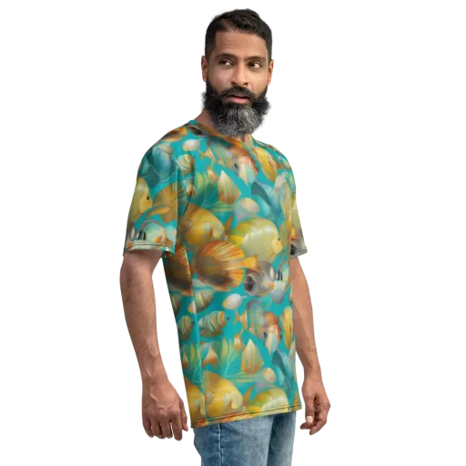 Gilded Shoal on a Men's Crew Neck T-Shirt