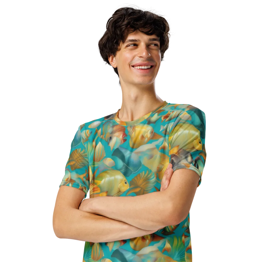 Gilded Shoal on Men's Crew Neck T-Shirt — Left Front