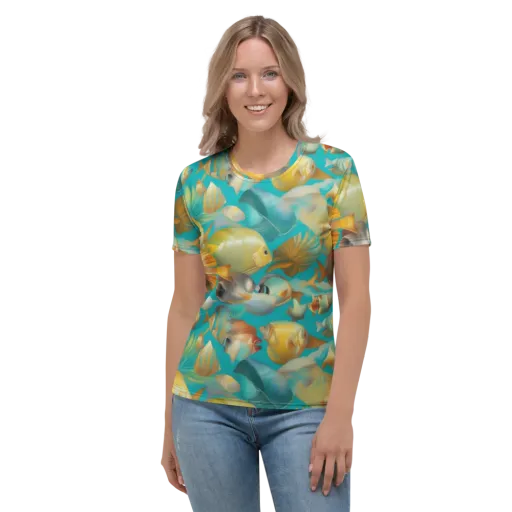 Gilded Shoal on a Women's Crew Neck T-Shirt