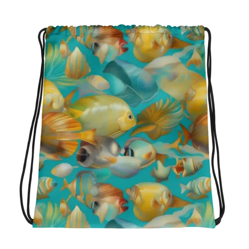 Gilded Shoal on a Drawstring Bag