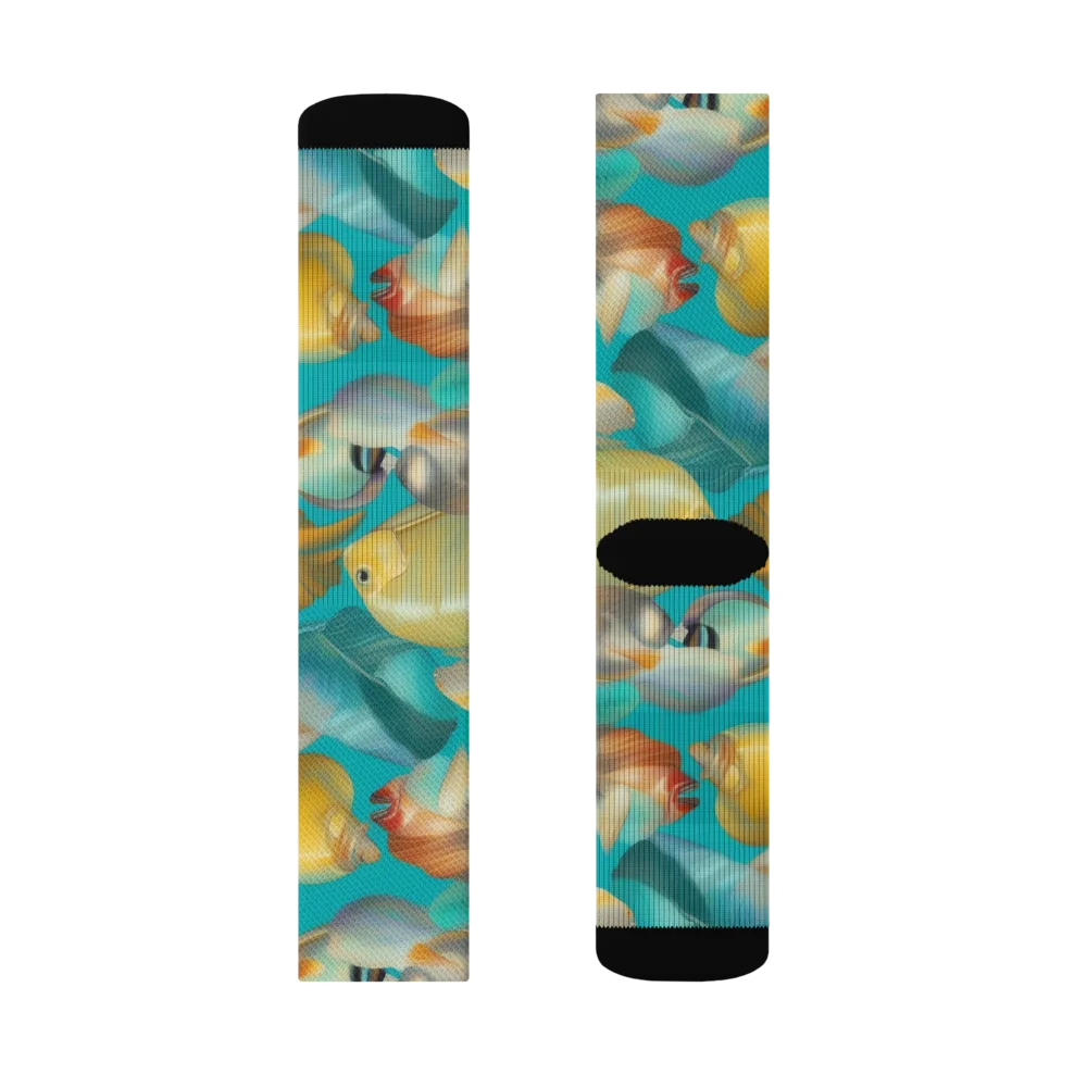 Gilded Shoal on Socks — Left Sock