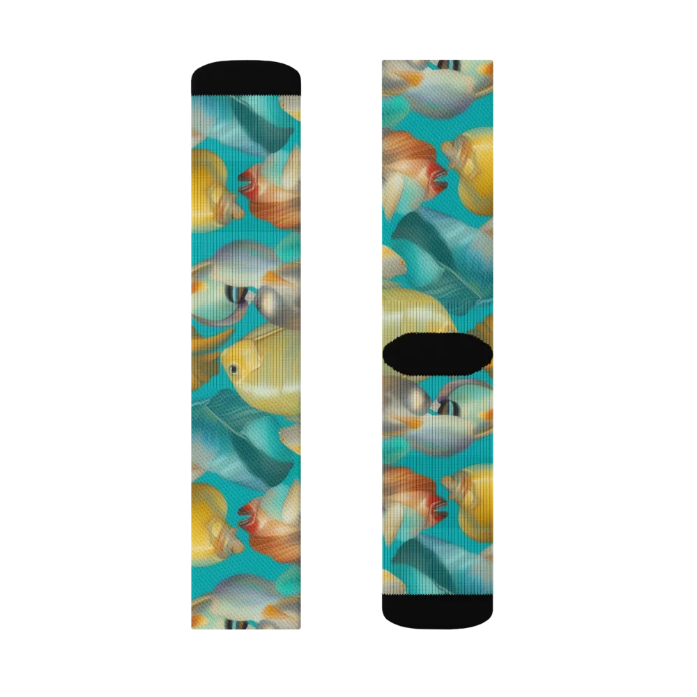 Gilded Shoal on Socks — Right Sock
