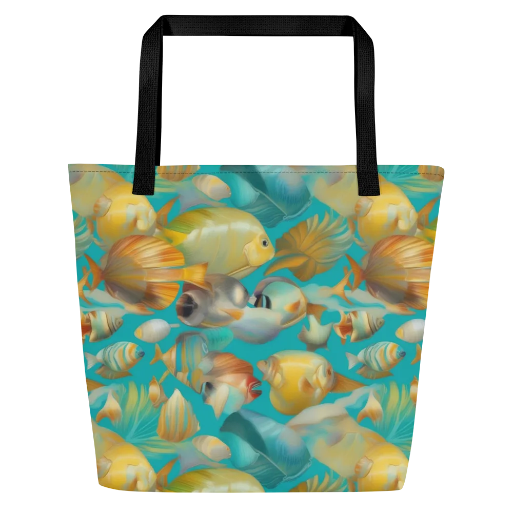 Gilded Shoal on Large Tote Bag W/ Pocket — Front