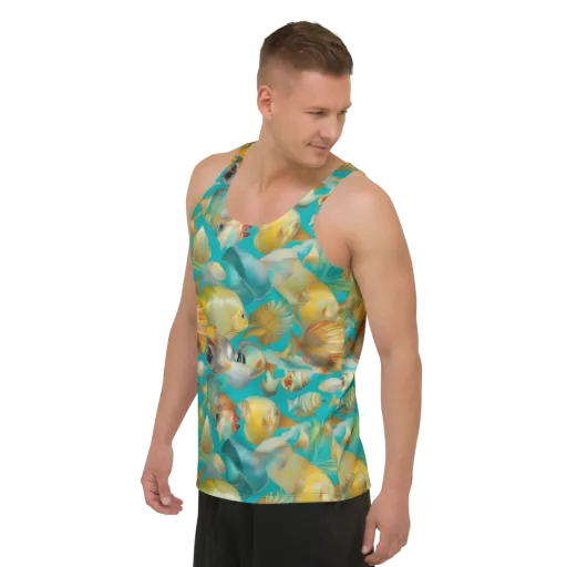 Gilded Shoal on a Men's Tank Top