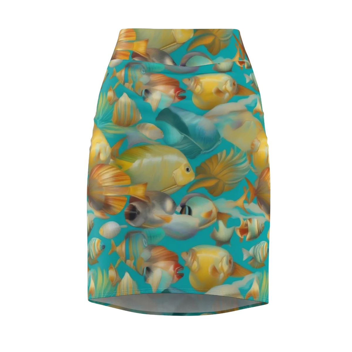 Gilded Shoal on Pencil Skirt — Front