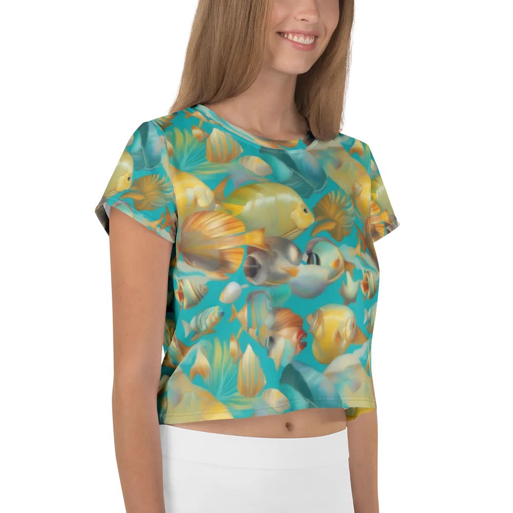Gilded Shoal on Crop Tee — Right