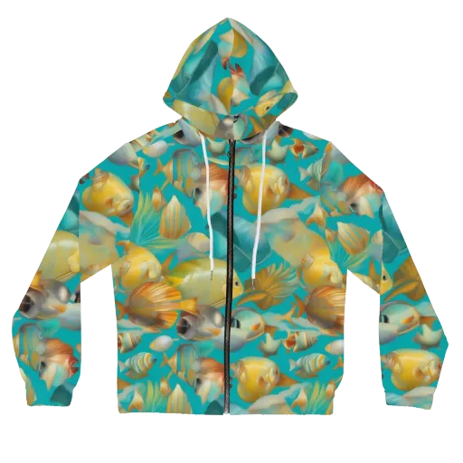 Gilded Shoal on a Women's Full-Zip Hoodie