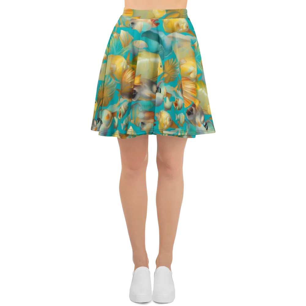 Gilded Shoal on Skater Skirt — Front