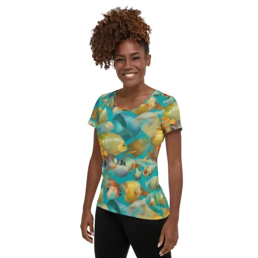 Gilded Shoal on a Women's Athletic T-Shirt