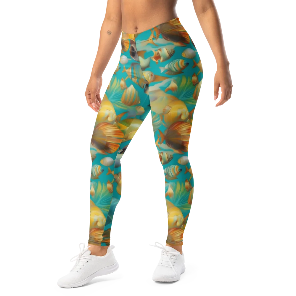 Gilded Shoal on Leggings — Left Front
