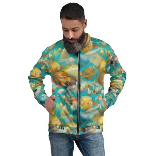 Gilded Shoal on a Bomber Jacket