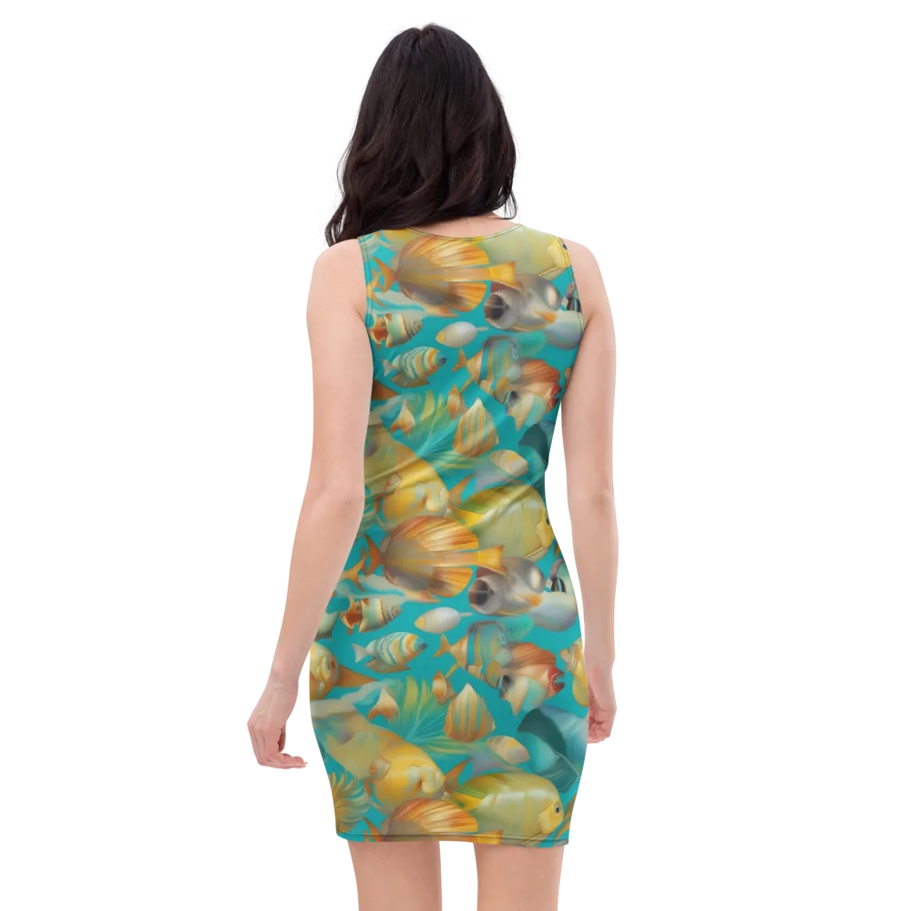 Gilded Shoal on Bodycon Dress — Back