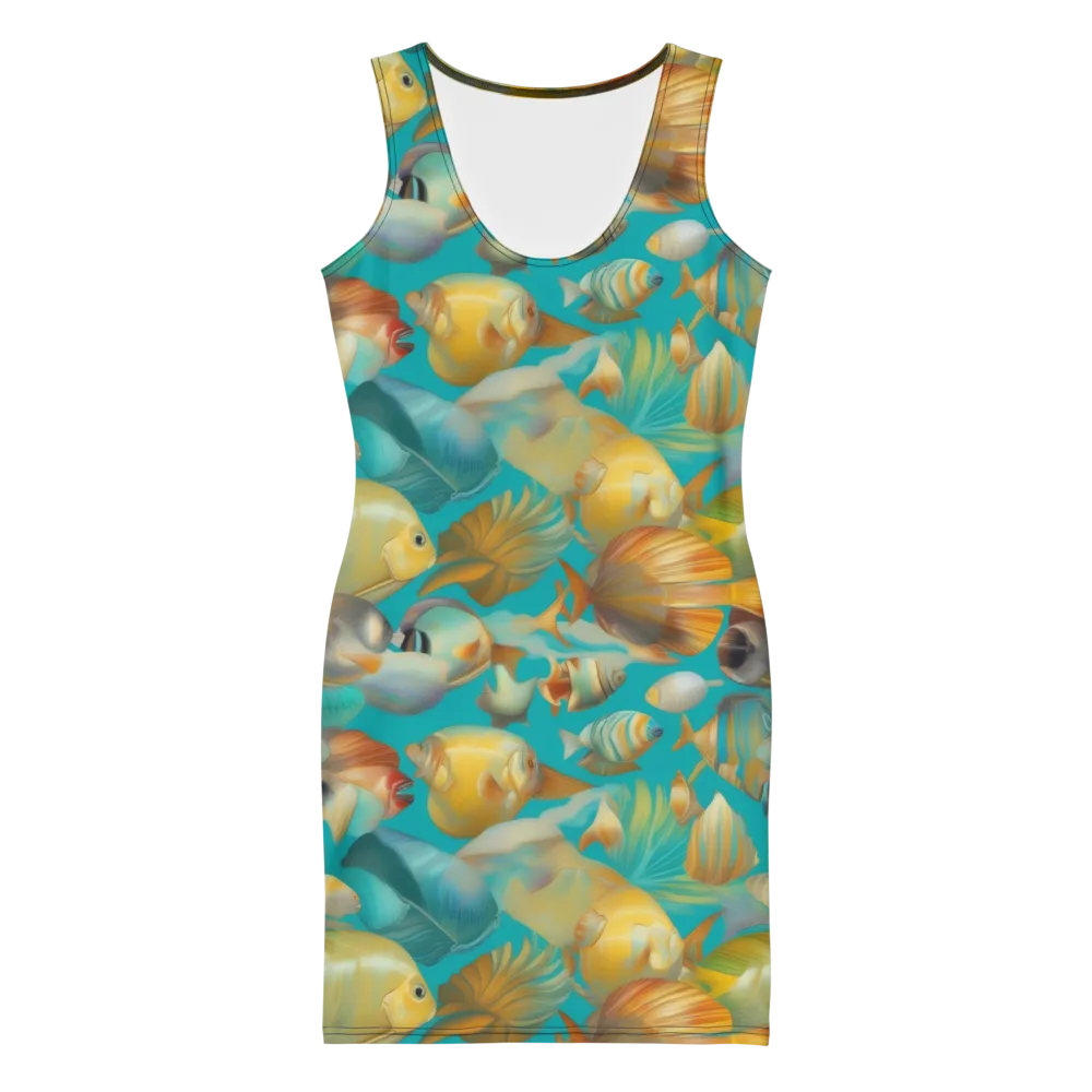 Gilded Shoal on Bodycon Dress — Front