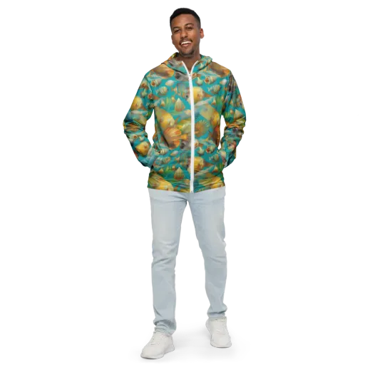 Gilded Shoal on a Men's Windbreaker