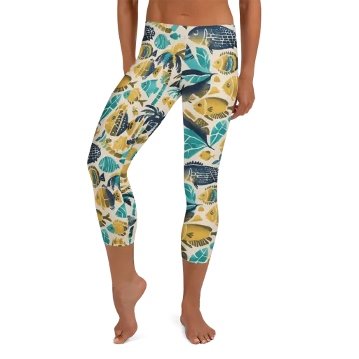 Palmwater on a Capri Leggings