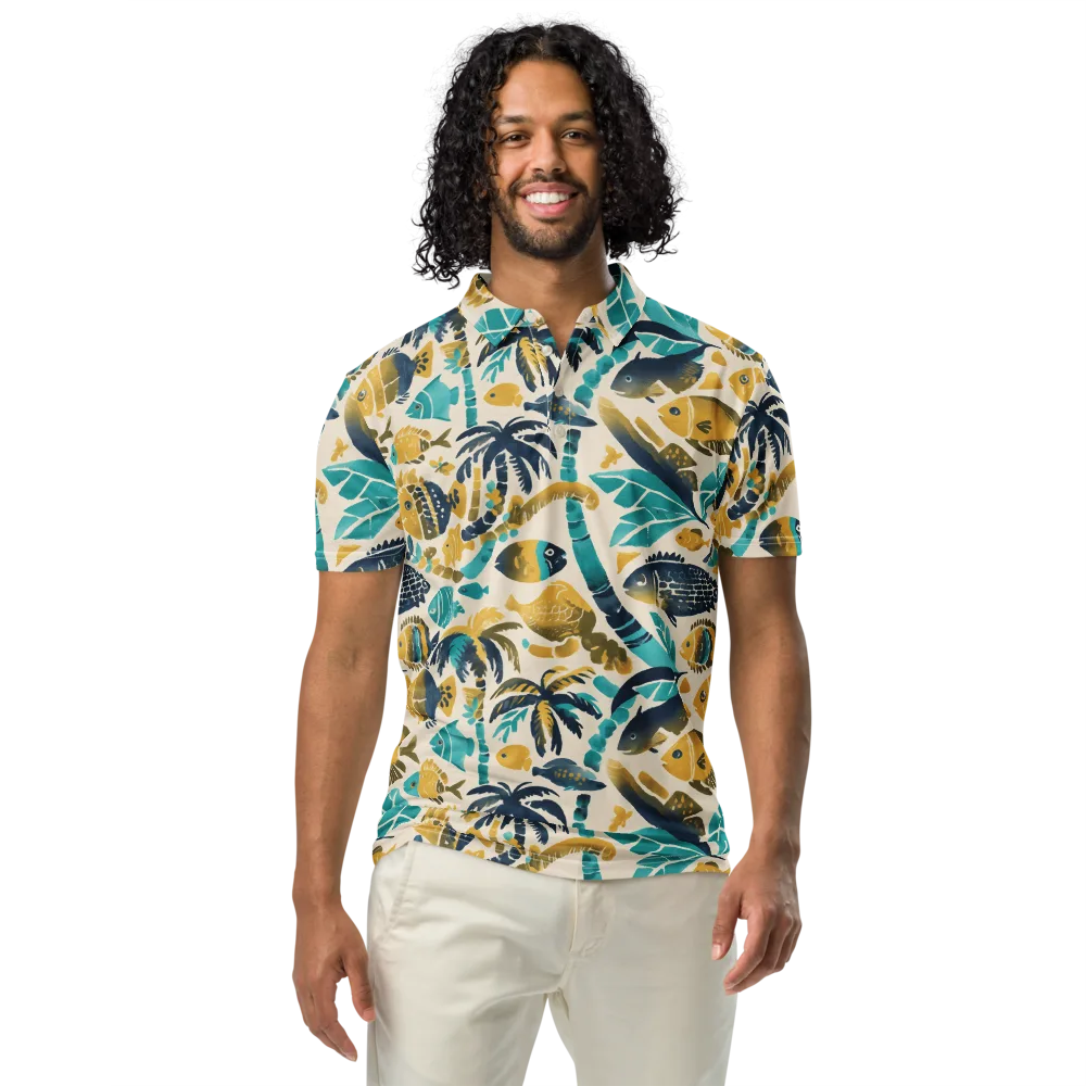 Palmwater on Men's Slim Fit Polo Shirt — Front