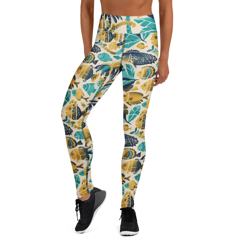 Palmwater on Yoga Leggings — Front