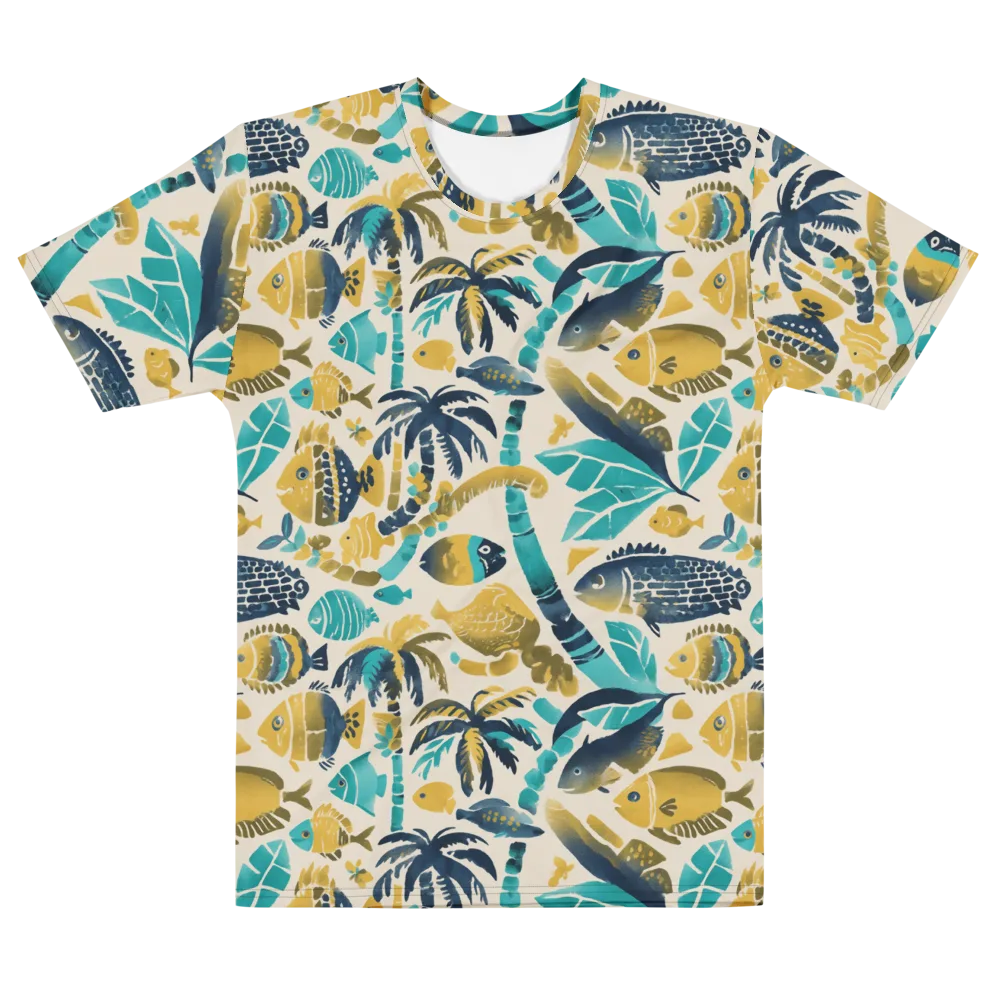 Palmwater on Men's Cotton Crew Neck T-Shirt — Front
