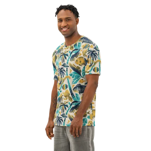 Palmwater on a Men's Cotton Crew Neck T-Shirt