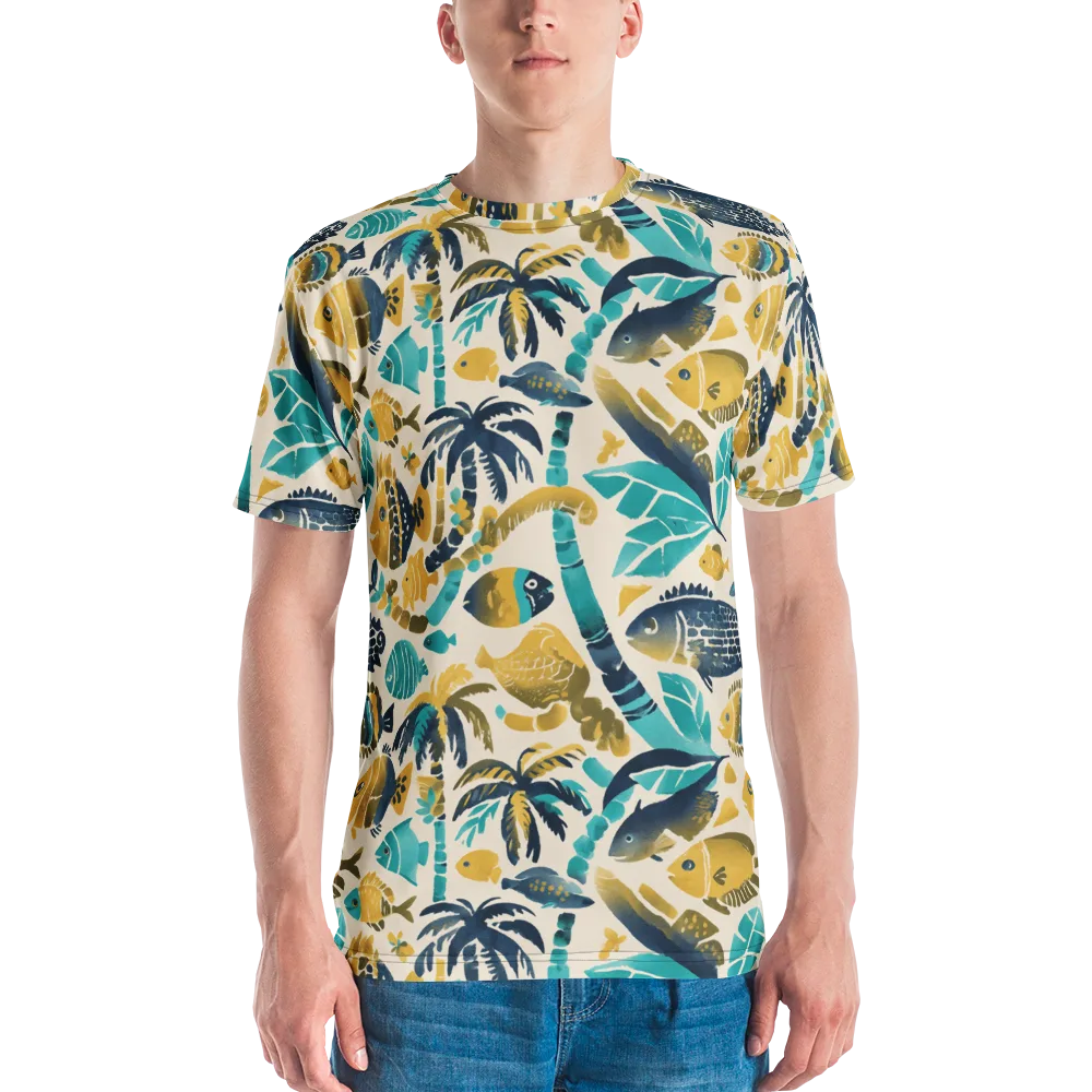 Palmwater on Men's Crew Neck T-Shirt — Front