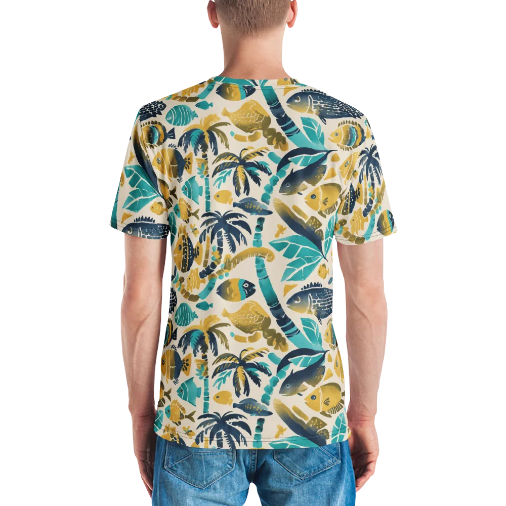Palmwater on Men's Crew Neck T-Shirt — Back