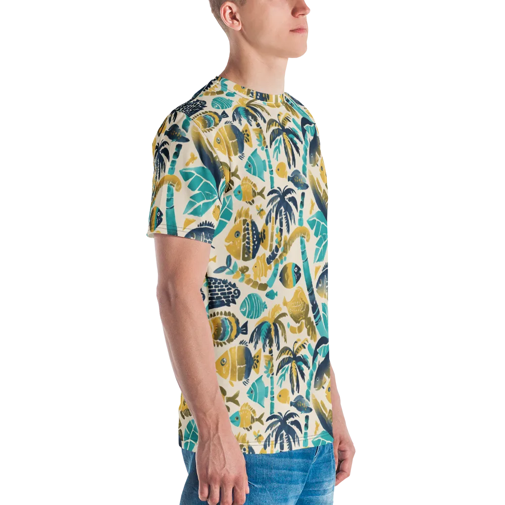 Palmwater on Men's Crew Neck T-Shirt — Right