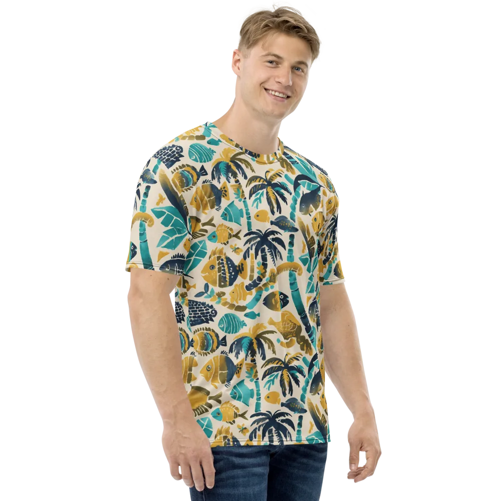 Palmwater on Men's Crew Neck T-Shirt — Right