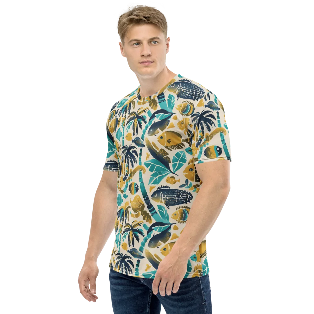 Palmwater on Men's Crew Neck T-Shirt — Left