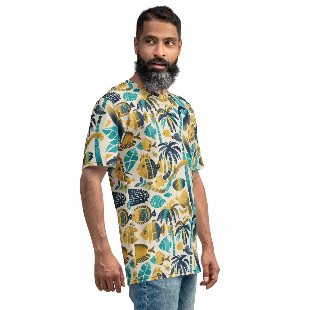 Palmwater on Men's Crew Neck T-Shirt — Right