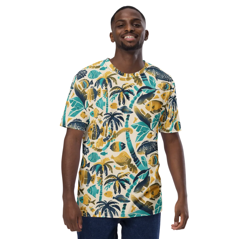 Palmwater on Men's Crew Neck T-Shirt — Front