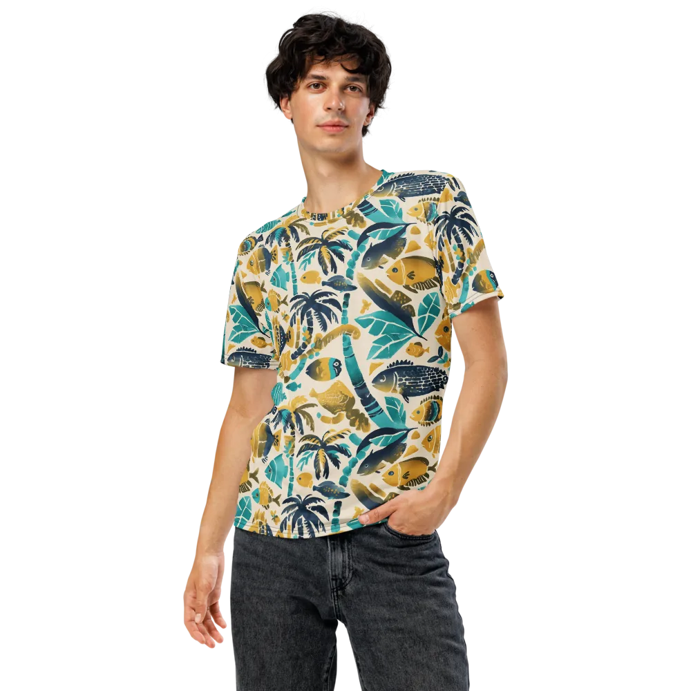 Palmwater on Men's Crew Neck T-Shirt — Front